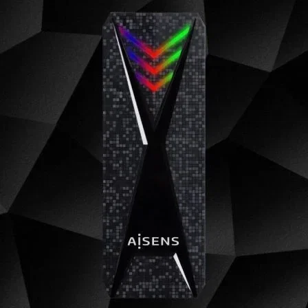 Aisens Caja Externa M.2 NVMe RGB Gaming ASM2-RGB013B Negra